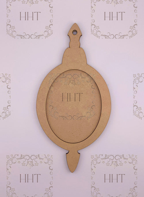 MDF Overlay Frame Ornament, 2 pieces