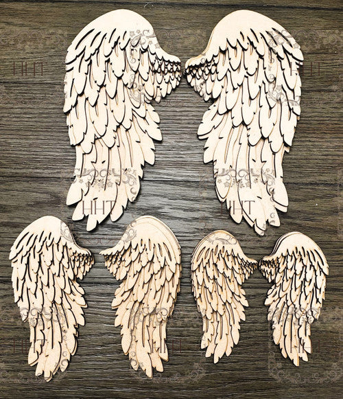 Handcrafted Holiday Traditions Layered Small 5" MDF Wings