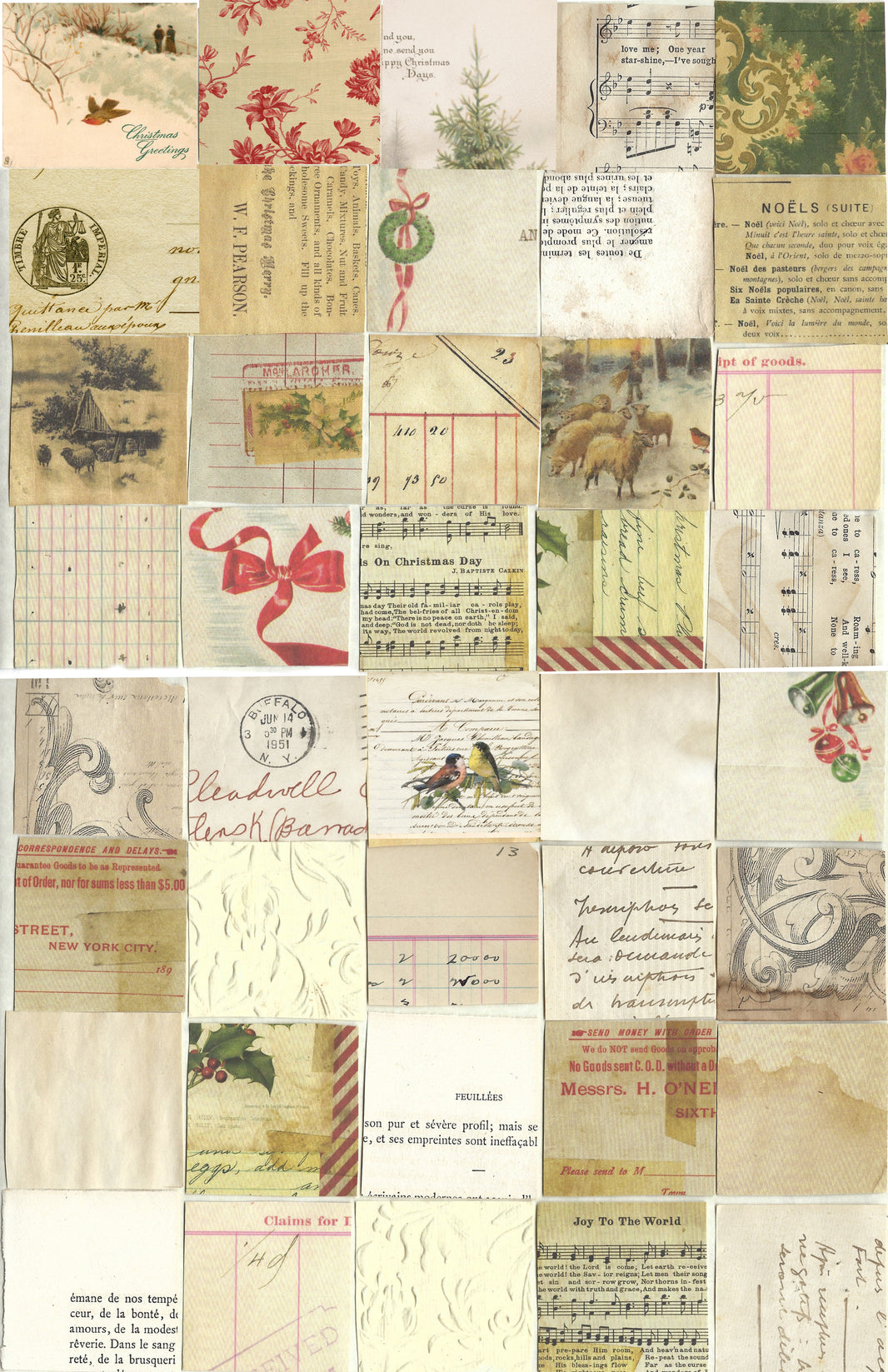 EPHEMERA squares COLLAGE PAPER (049) EJG2