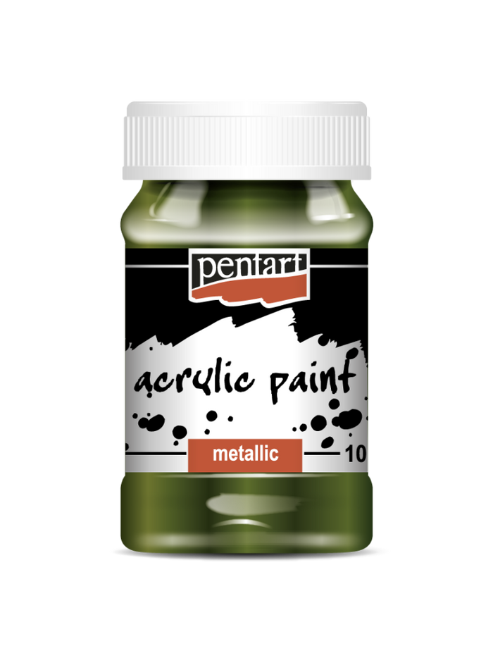 Acrylic paint metallic, design by Pentart, arts & entertainment > hobbies & creative arts > arts & crafts, for decoupage and crafting