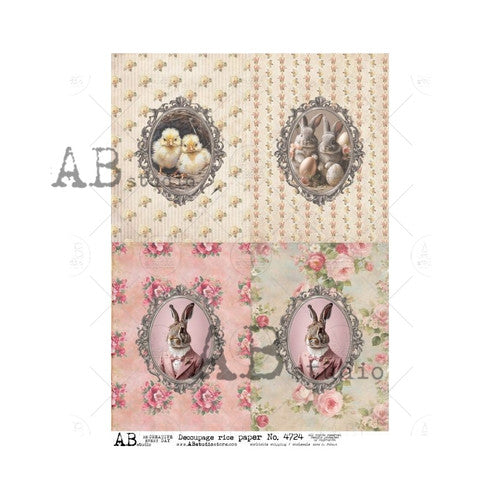 Shabby Chic Framed Easter Four Pack