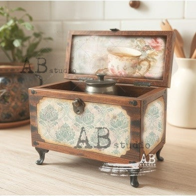 Vintage Damask Background Pattern Decoupage Paper - A4