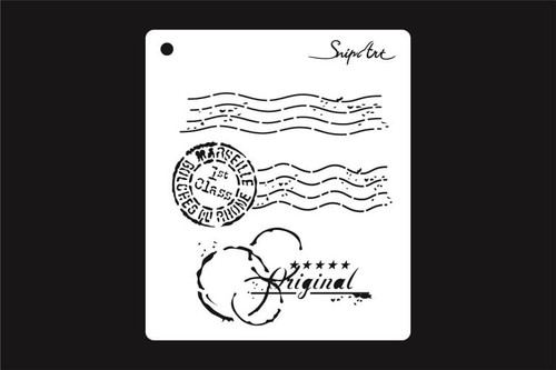 Snipart Stencil Up in the Air Postmarks - 15 cm x 15 cm