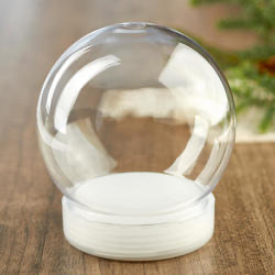 4" Clear Acrylic Snow Globe Jar