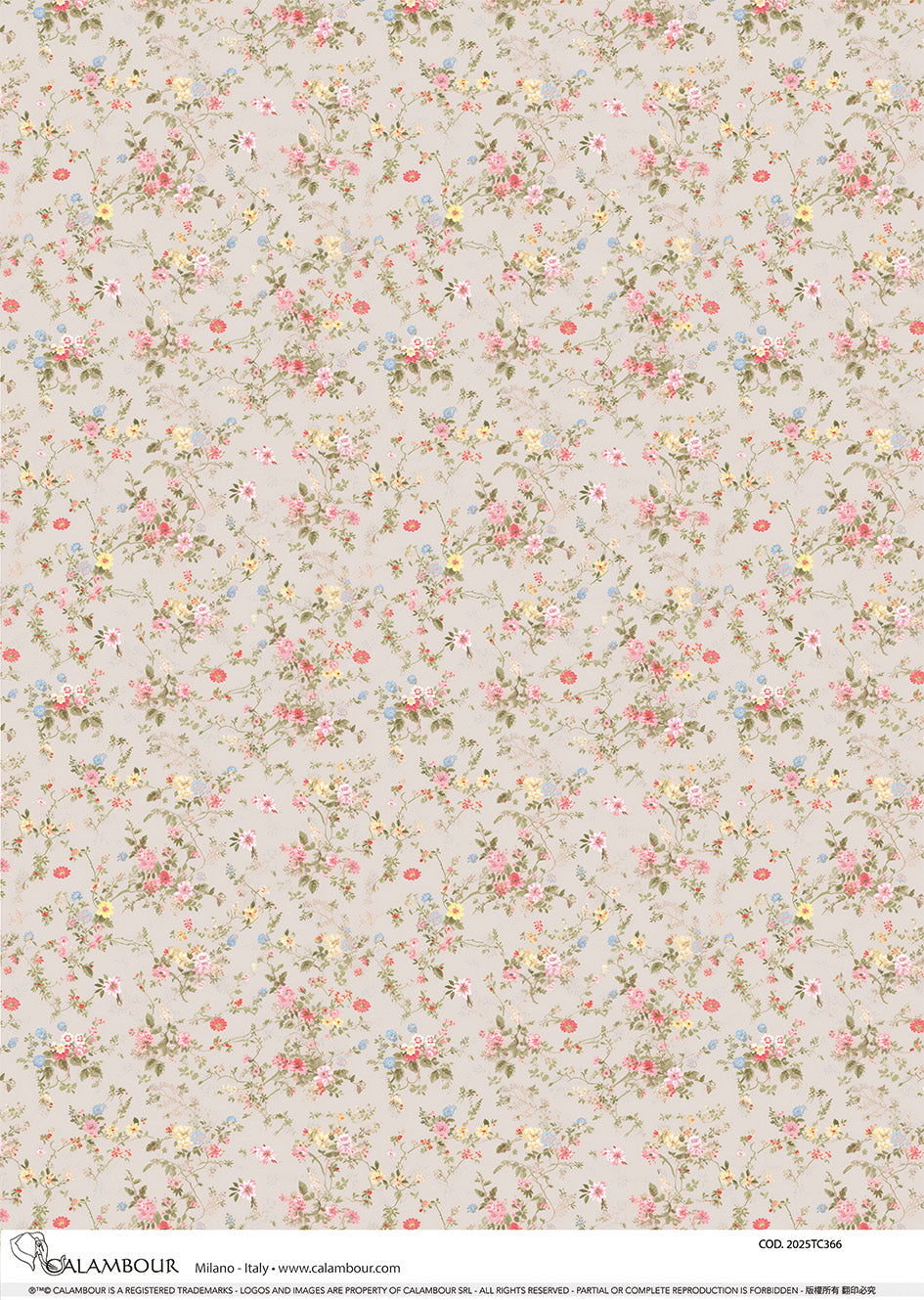 Spring Dusty Rose Florals Pattern 2025TC366