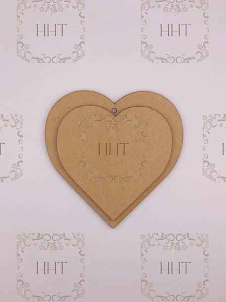 Heart Ornament, 2 part MDF