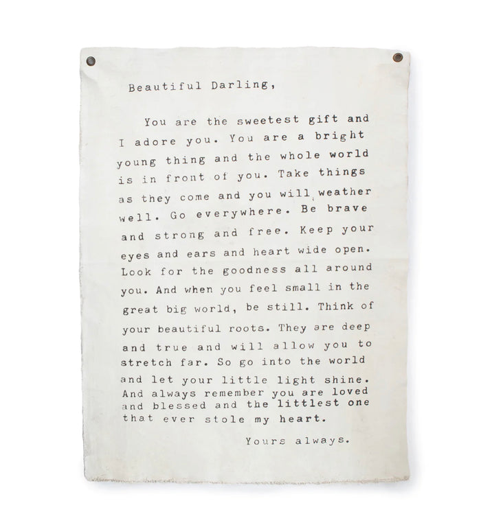 Wall Tarp “beautiful darling”