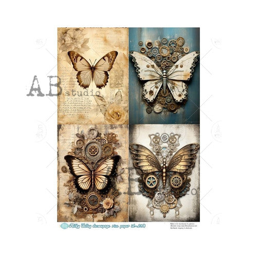 Four Pack Rustric Butterflies