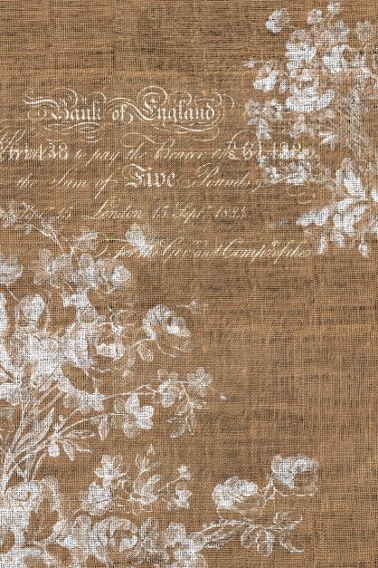 Roycycled Floral Burlap Portrait