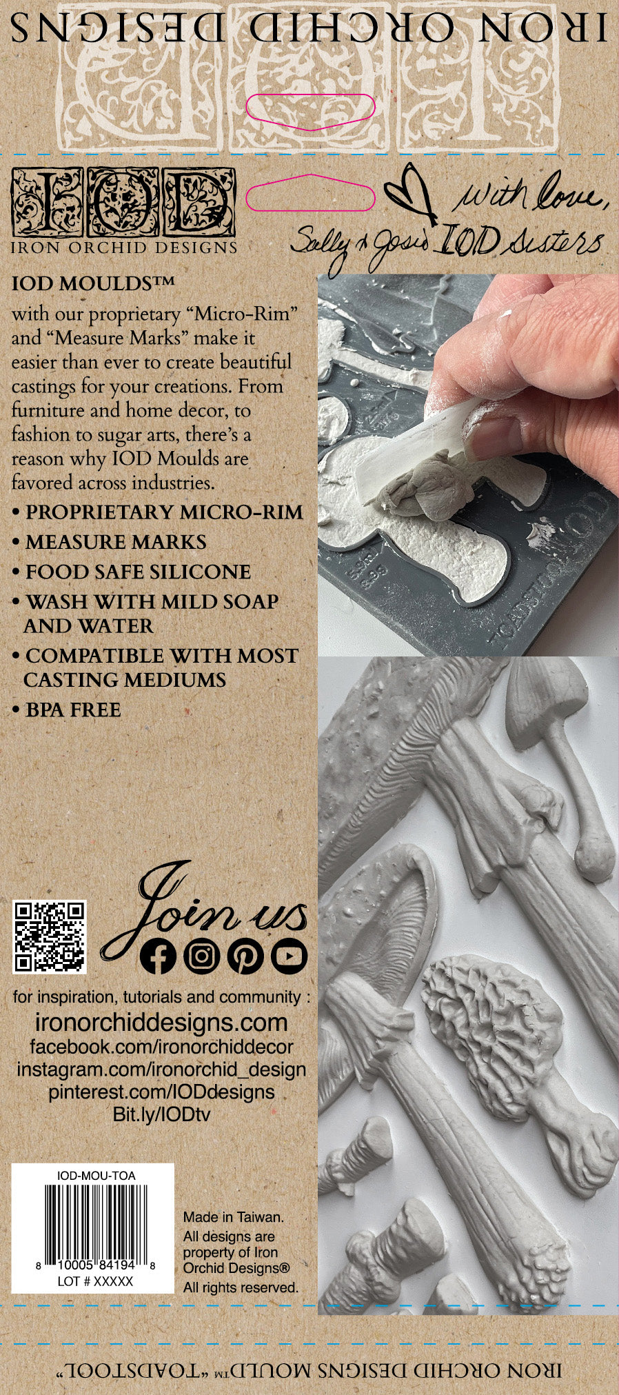 Toadstool IOD Décor Mould