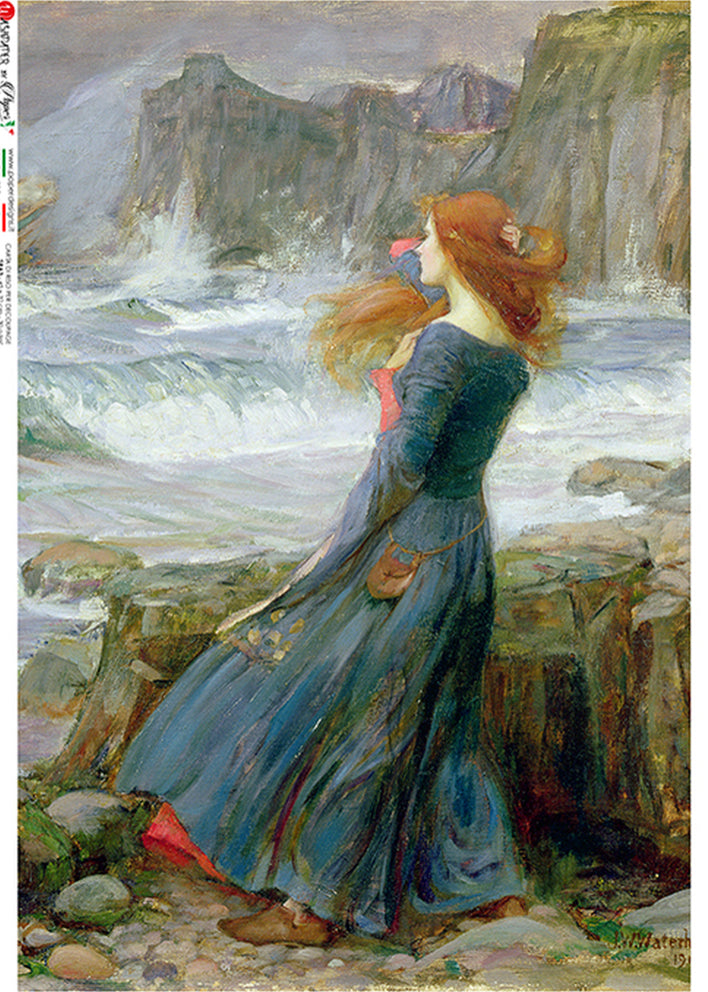 Artwork John Waterhouse 0104, rice paper design by Paper Designs Italy, home & garden > decor, for decoupage and crafting