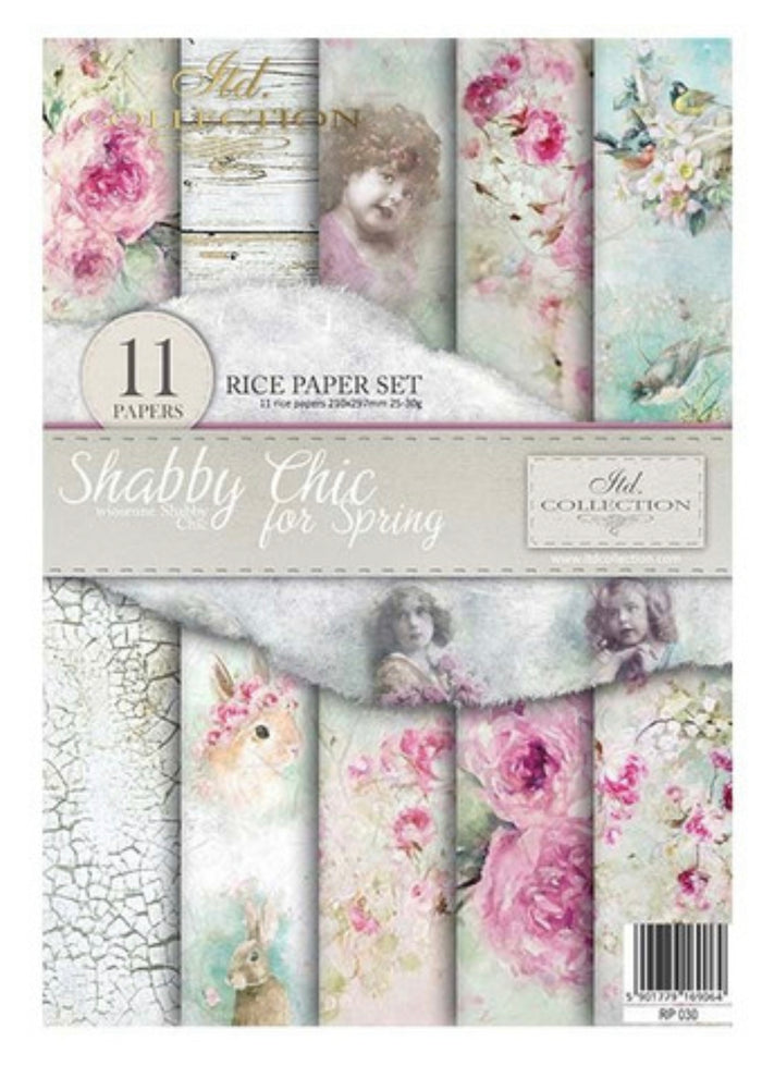 Shabby Chic Spring Set of 11 Rice Papers