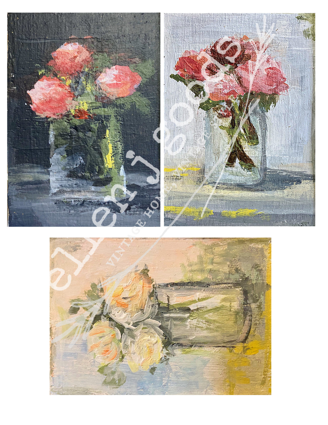 Set of 5 Mini Gallery Art Papers