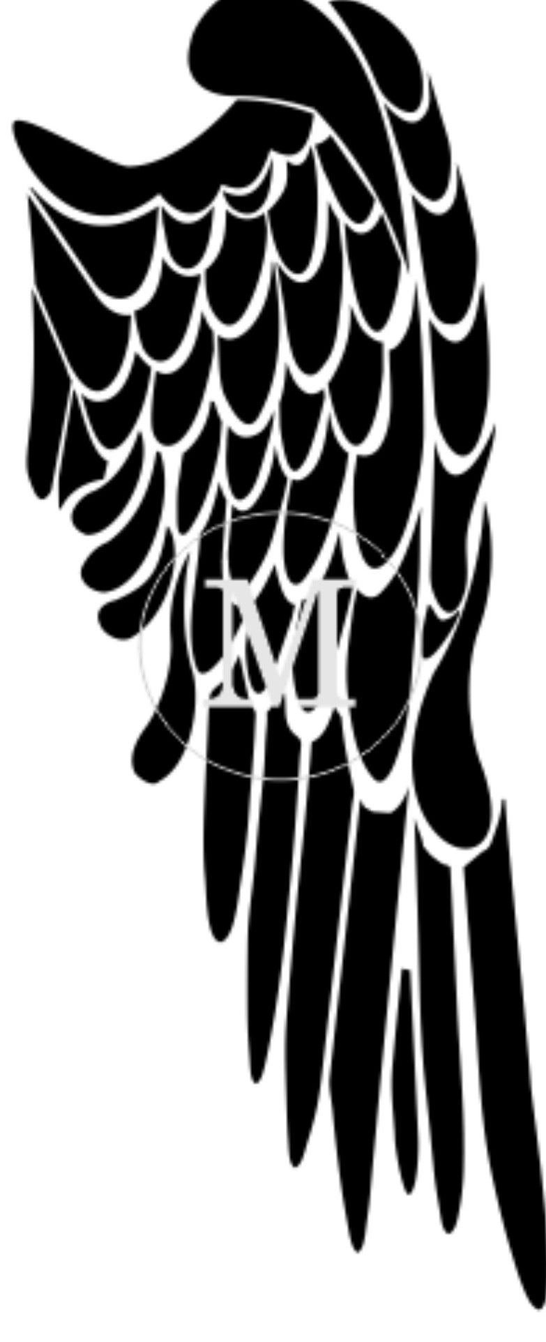 Muddaritaville Angel Wings  Stencil
