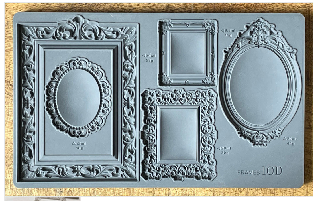 Two Frames with IOD Moulds, Air-Dry Clay, and Resin 