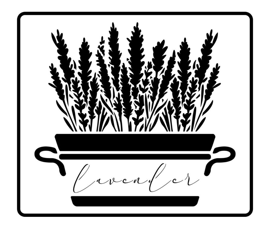JRV Big Lavender Plant Stencil