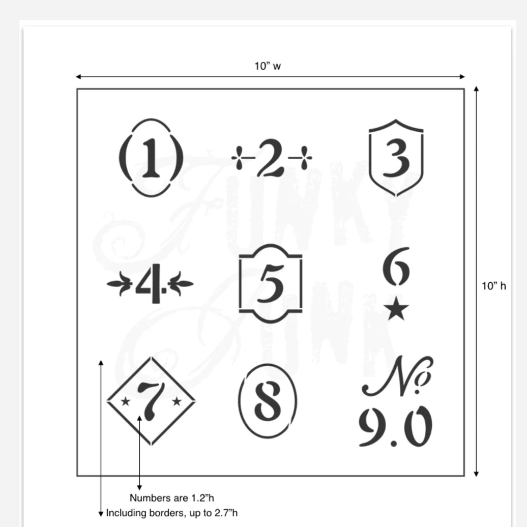 Funky Junk Vintage Crock Numbers