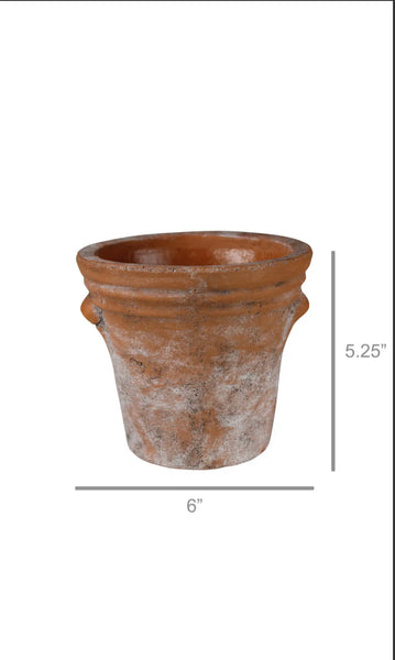 Rustic Terra Cotta Pot with Handles