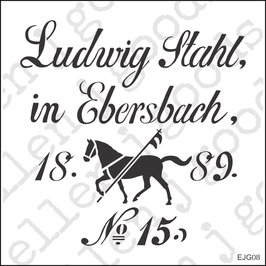 Ludwig Stahl 1889 Stencil
