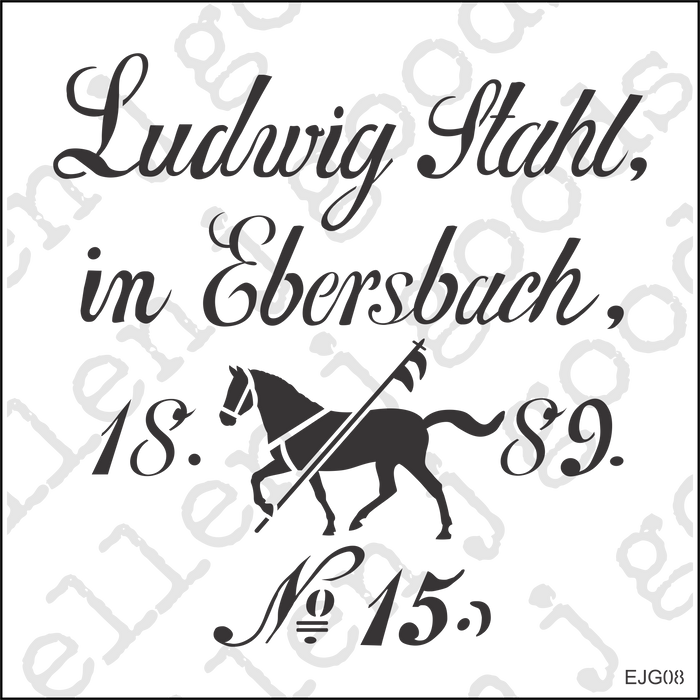 Ludwig Stahl 1889 Stencil