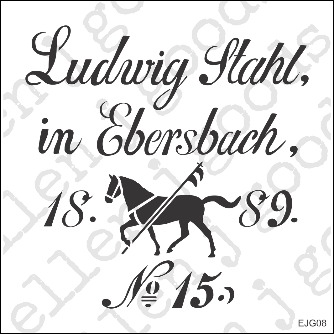 Ludwig Stahl 1889 Stencil
