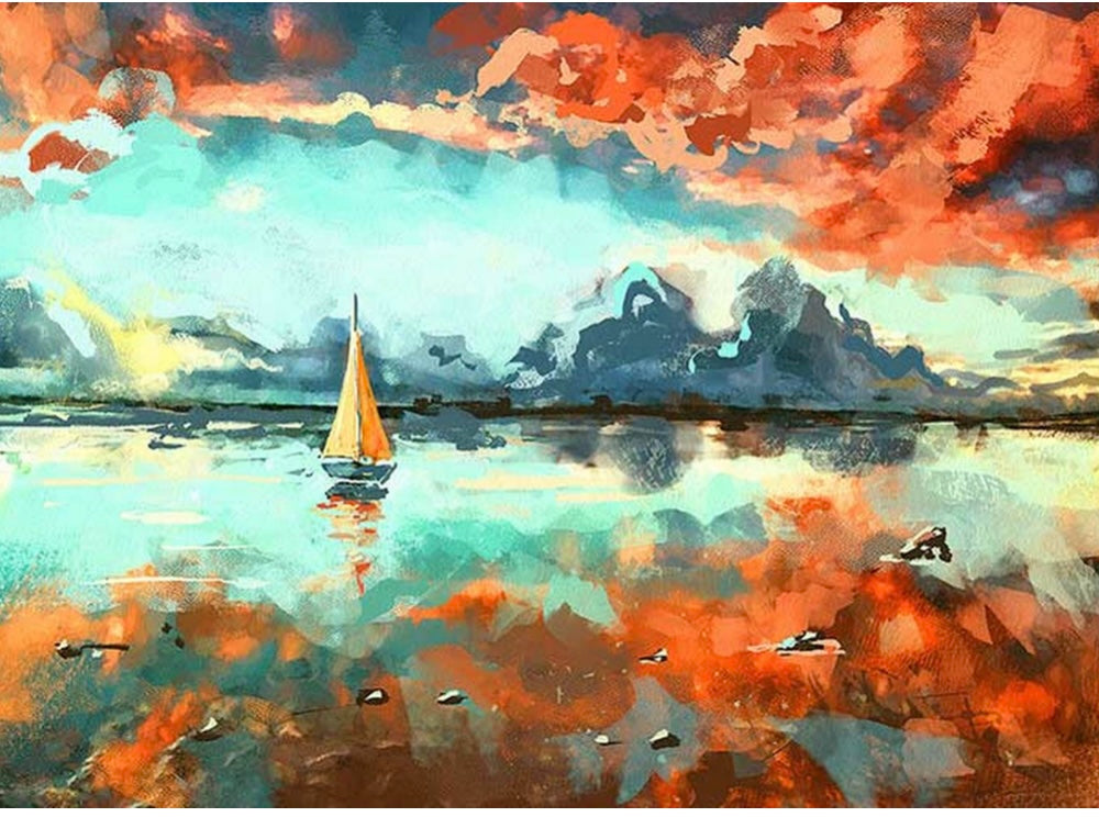 Views Sailboat Sunset 1073