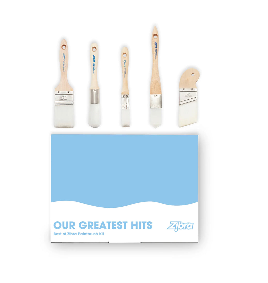 BEST OF ZIBRA PAINTBRUSH KIT-5 PIECE