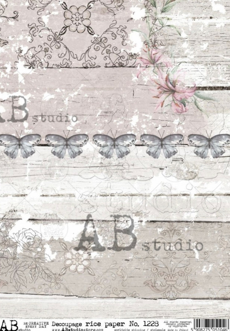 Wood Grain and Butterflies ABRP_1228