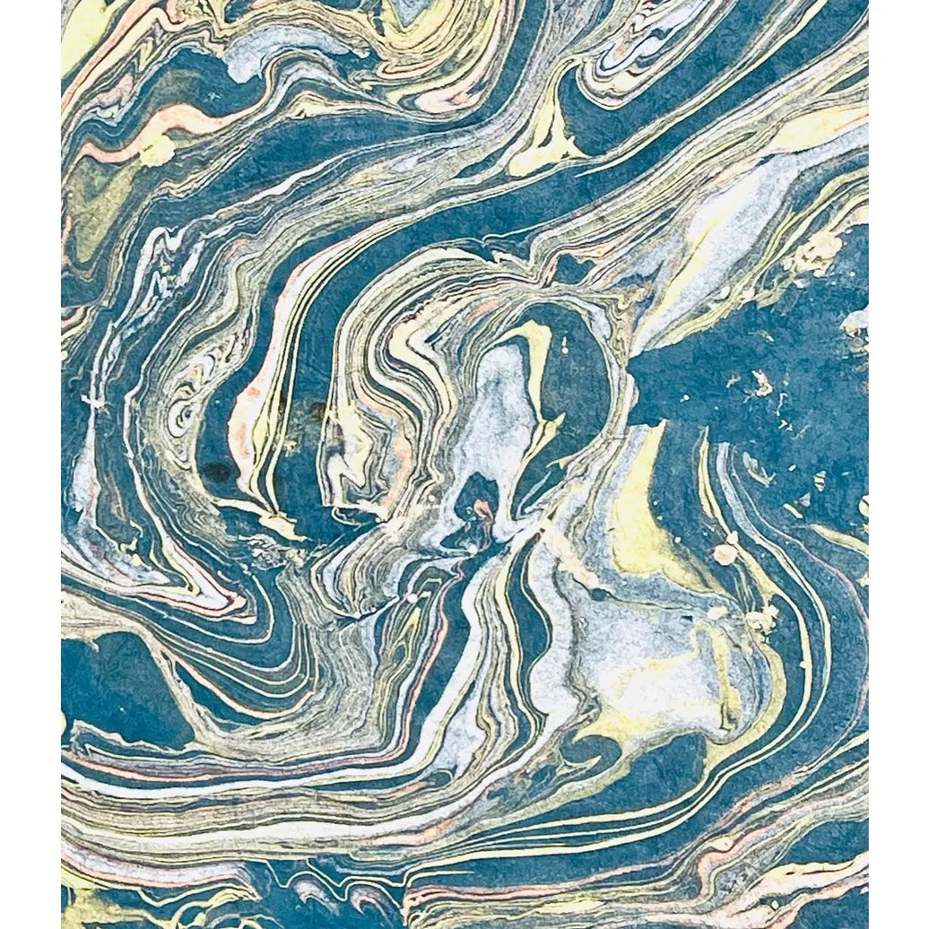 Marbled Metallic on Dark Teal