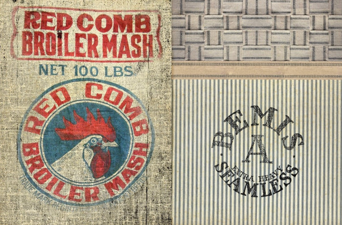 Roycycled Feed Sacks, design by Roycycled, arts & entertainment > hobbies & creative arts > arts & crafts > art & crafting materials > craft shapes & bases > craft wood & shapes, for decoupage and crafting