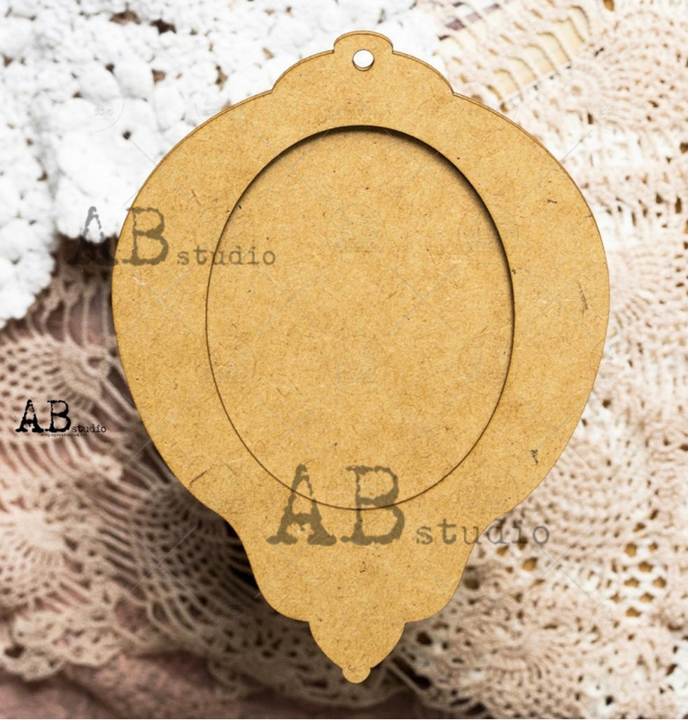 HDF Decoupage Base Ornament 17 cm 0062