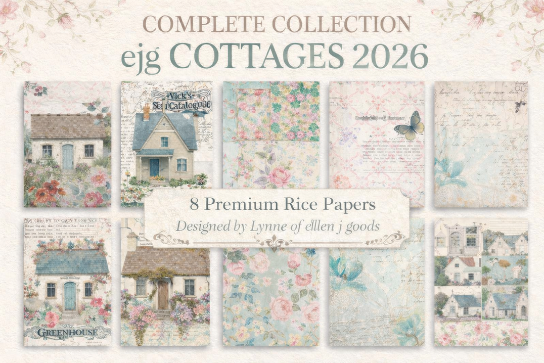 Once Upon a Cottage Paper Collection by ellen j goods