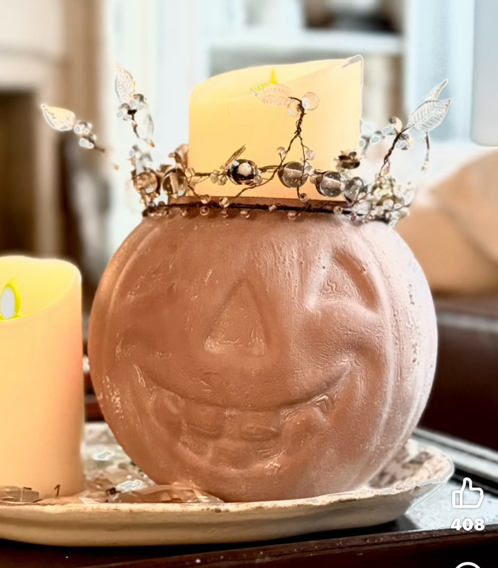 Faux Terra Cotta Pumpkin