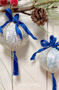 Chinoiserie Paper Mache Ornaments 7/8/2024