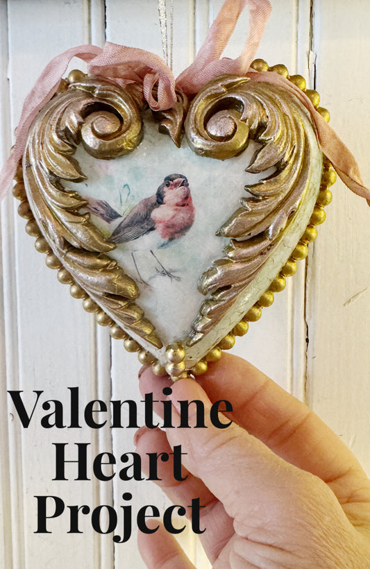 VALENTINE DECOUPAGE PROJECT 1/13/25