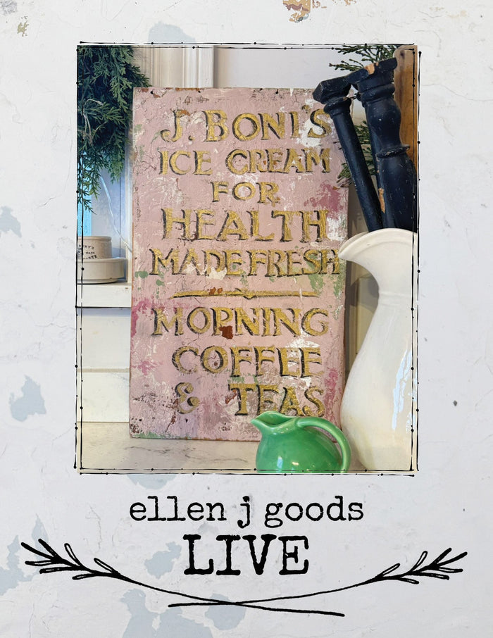 RE-CREATE AN ANTIQUE ICE CREAM SIGN WITH LOTS OF TEXTURE 12/17/25