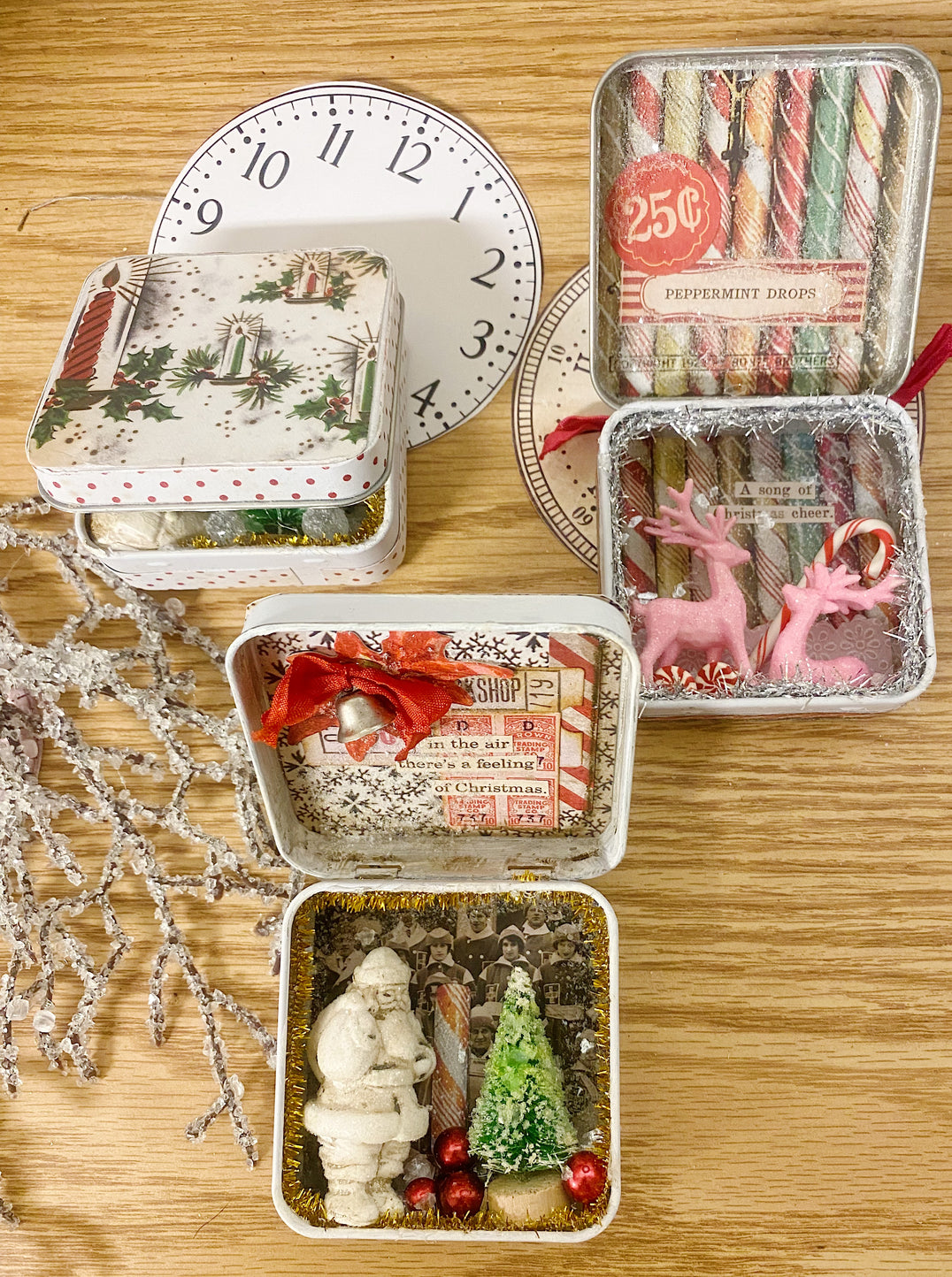 CUTE CHRISTMAS ORNAMENT IN A TINY MINT TIN 11/6/23