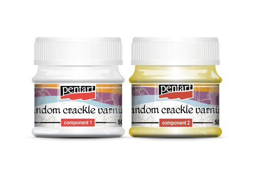 Random crackle varnish, 2 components, 50 ml set