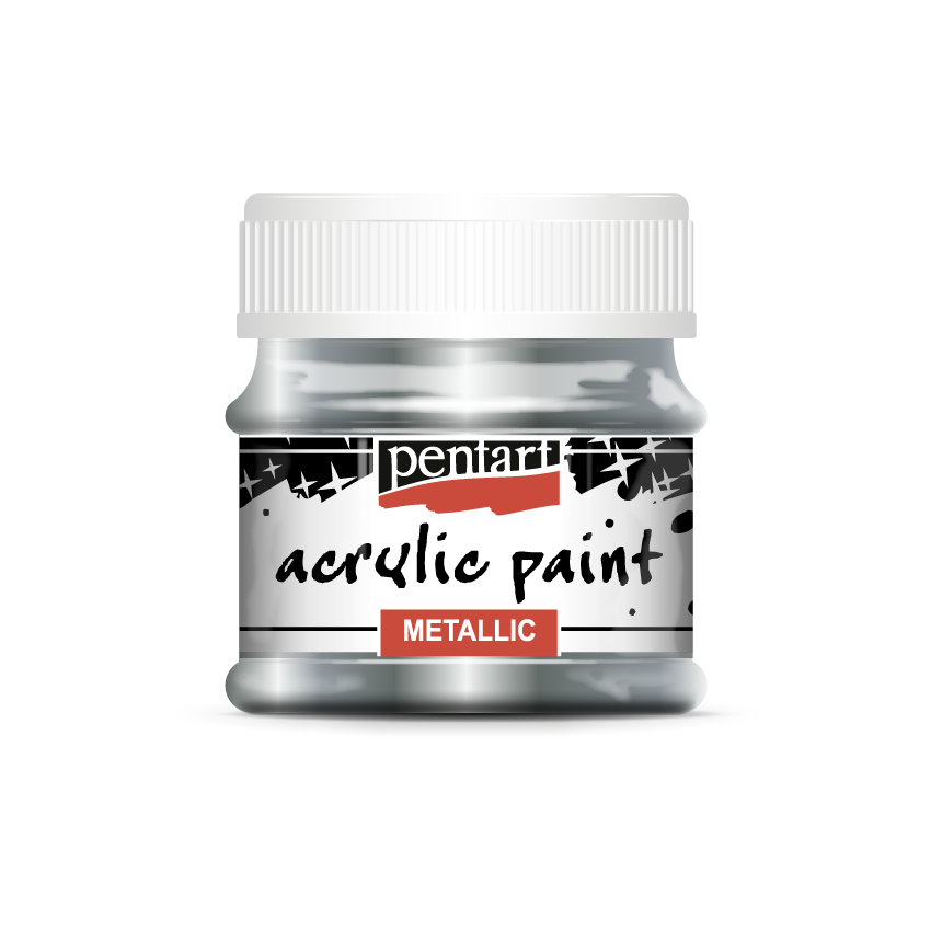 Acrylic paint metallic, design by Pentart, arts & entertainment > hobbies & creative arts > arts & crafts, for decoupage and crafting