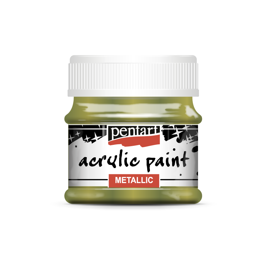 Acrylic paint metallic, design by Pentart, arts & entertainment > hobbies & creative arts > arts & crafts, for decoupage and crafting