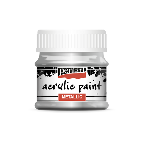 Acrylic paint metallic, design by Pentart, arts & entertainment > hobbies & creative arts > arts & crafts, for decoupage and crafting