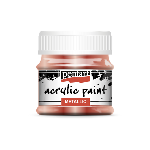 Acrylic paint metallic, design by Pentart, arts & entertainment > hobbies & creative arts > arts & crafts, for decoupage and crafting