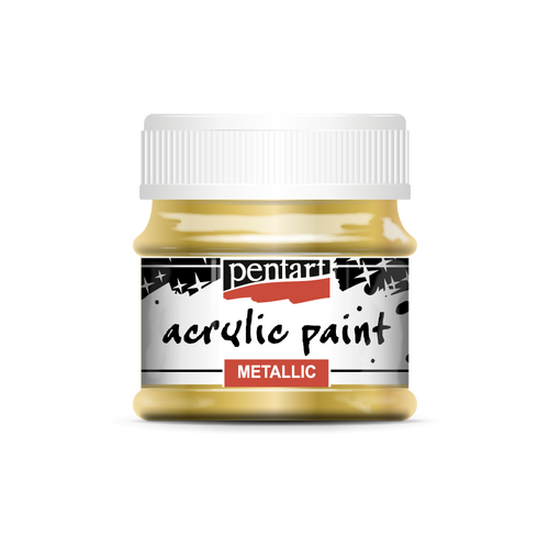 Acrylic paint metallic, design by Pentart, arts & entertainment > hobbies & creative arts > arts & crafts, for decoupage and crafting
