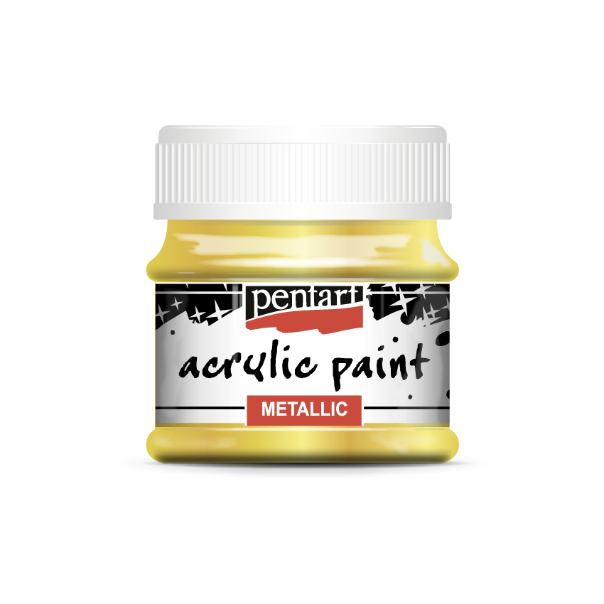 Acrylic paint metallic, design by Pentart, arts & entertainment > hobbies & creative arts > arts & crafts, for decoupage and crafting
