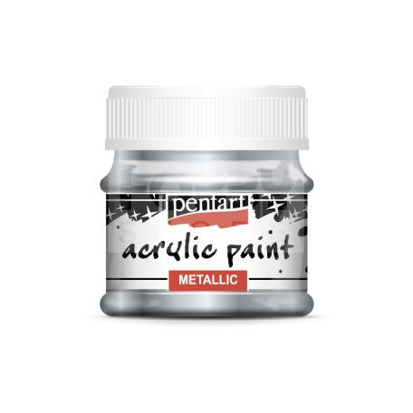 Acrylic paint metallic, design by Pentart, arts & entertainment > hobbies & creative arts > arts & crafts, for decoupage and crafting