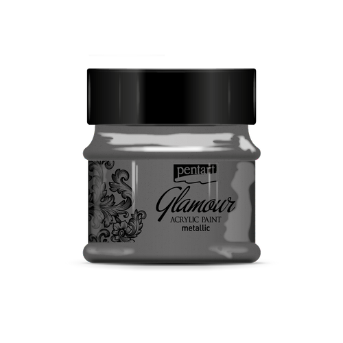 Glamour Metallic Acrylic Paint Platinum 50ml