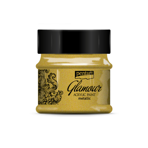 Glamour Metallic Acrylic Paint Platinum 50ml