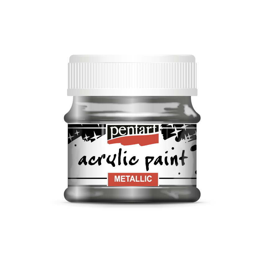Acrylic paint metallic, design by Pentart, arts & entertainment > hobbies & creative arts > arts & crafts, for decoupage and crafting