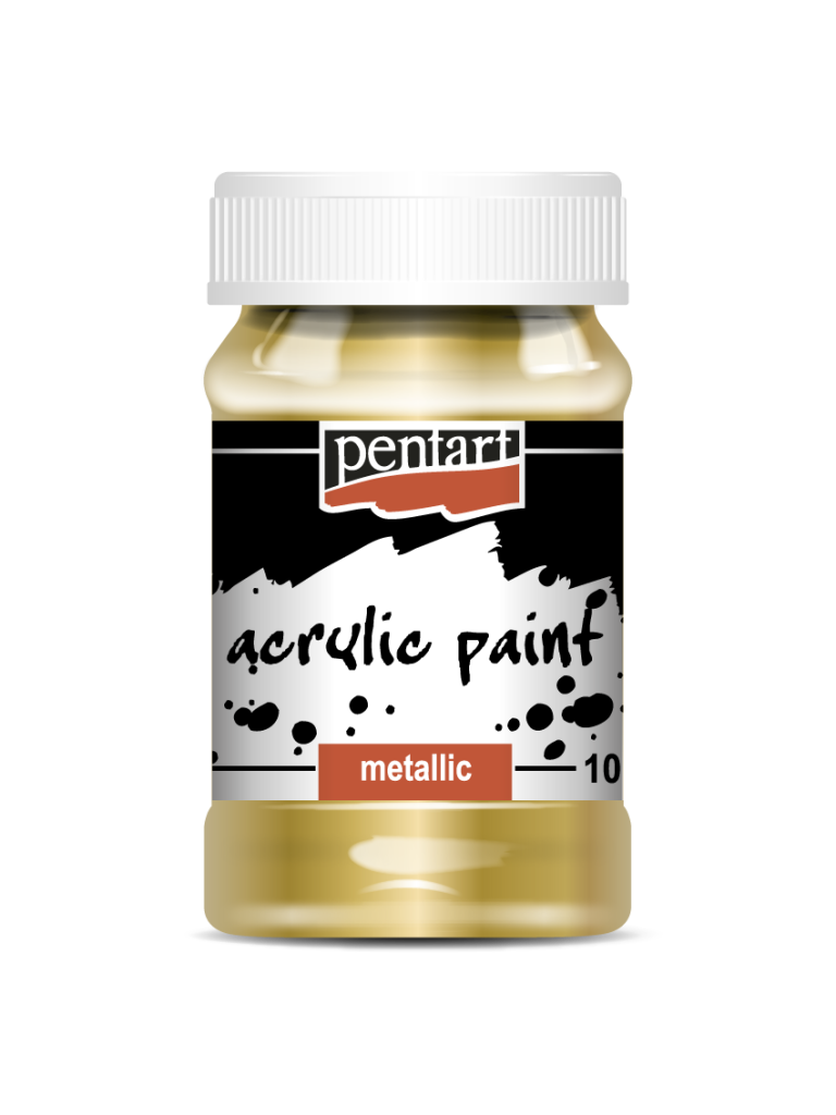 Acrylic paint metallic, design by Pentart, arts & entertainment > hobbies & creative arts > arts & crafts, for decoupage and crafting