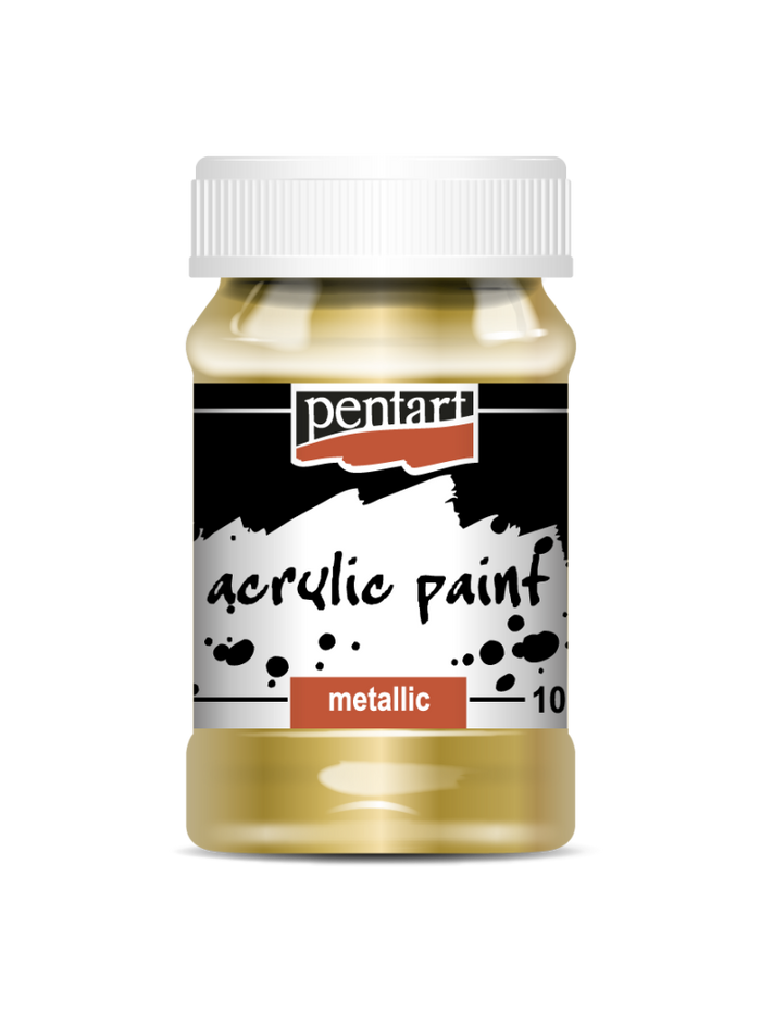 Acrylic paint metallic, design by Pentart, arts & entertainment > hobbies & creative arts > arts & crafts, for decoupage and crafting